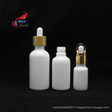 cosmetic oil serum skin care lotion packaging opal white porcelain cosmetic dropper bottle custom WP-20B